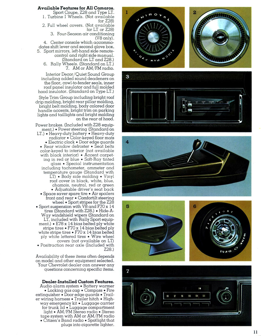 1973 Chev Camaro Brochure Page 3